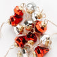 Acacia Creations Set of 6 Glass Jewel Holiday Ornaments