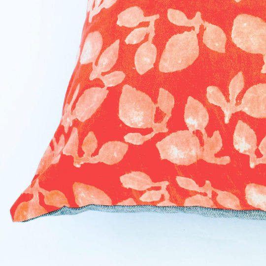 Rustic Loom Orange Leaf Lumbar Pillow